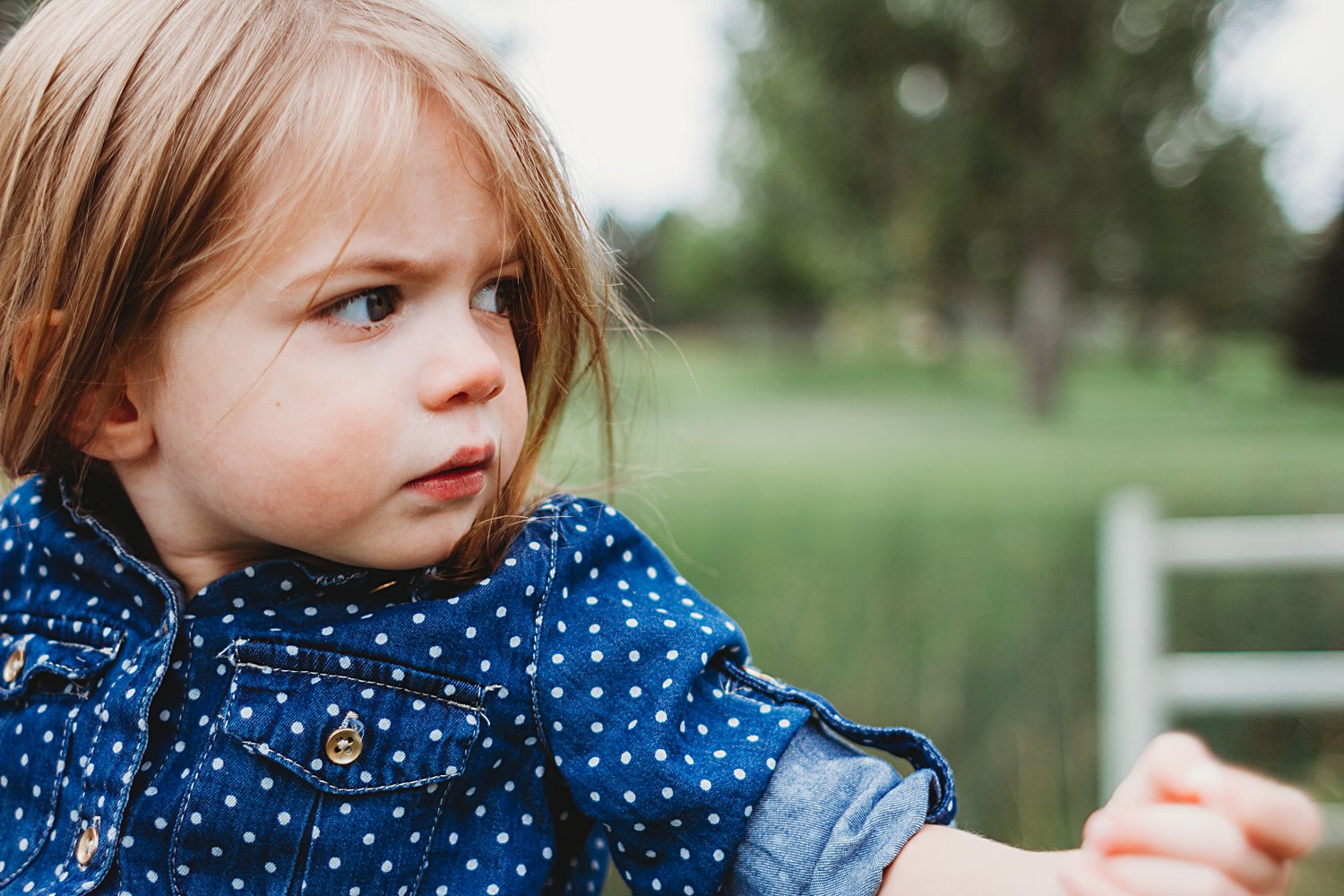 Candid portrait of toddler girl