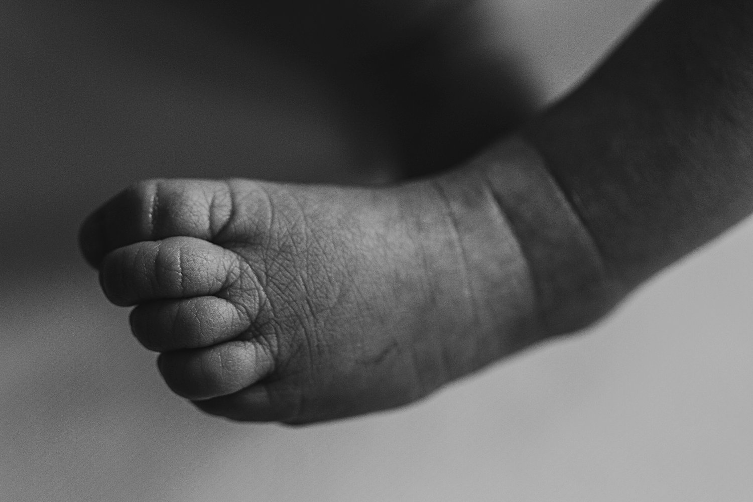 Newborn baby foot and toes