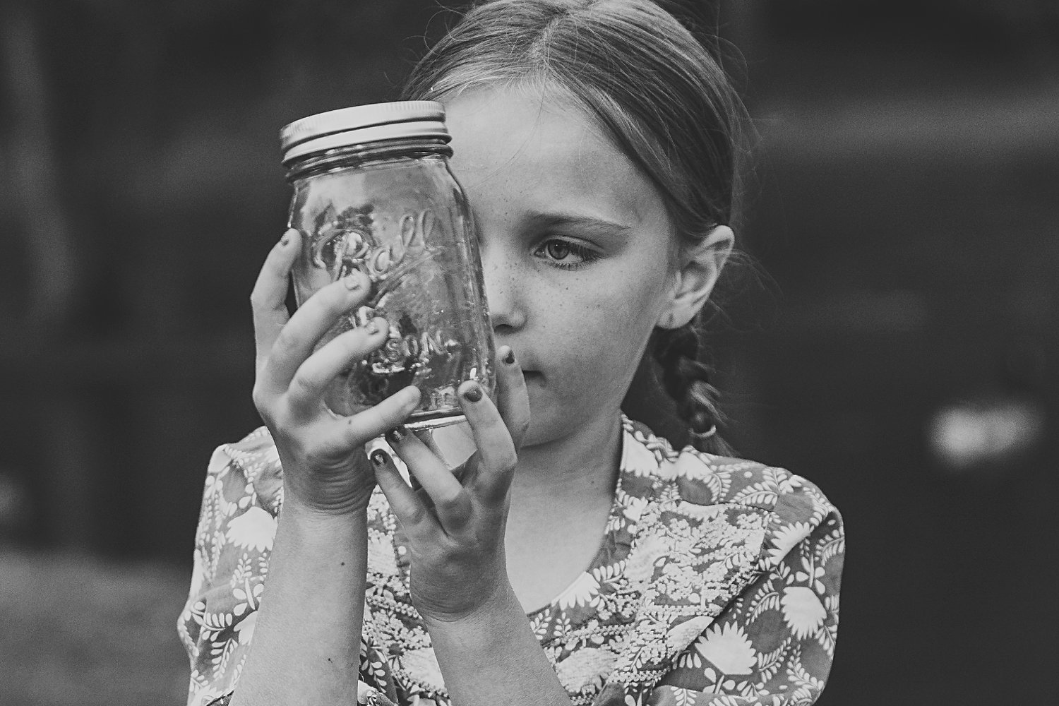 Candid portrait of young girl