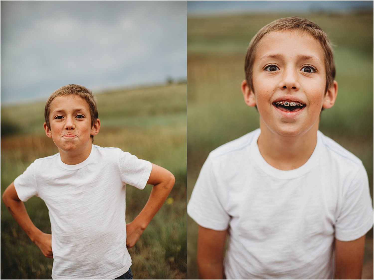 Close up of young boy smiling