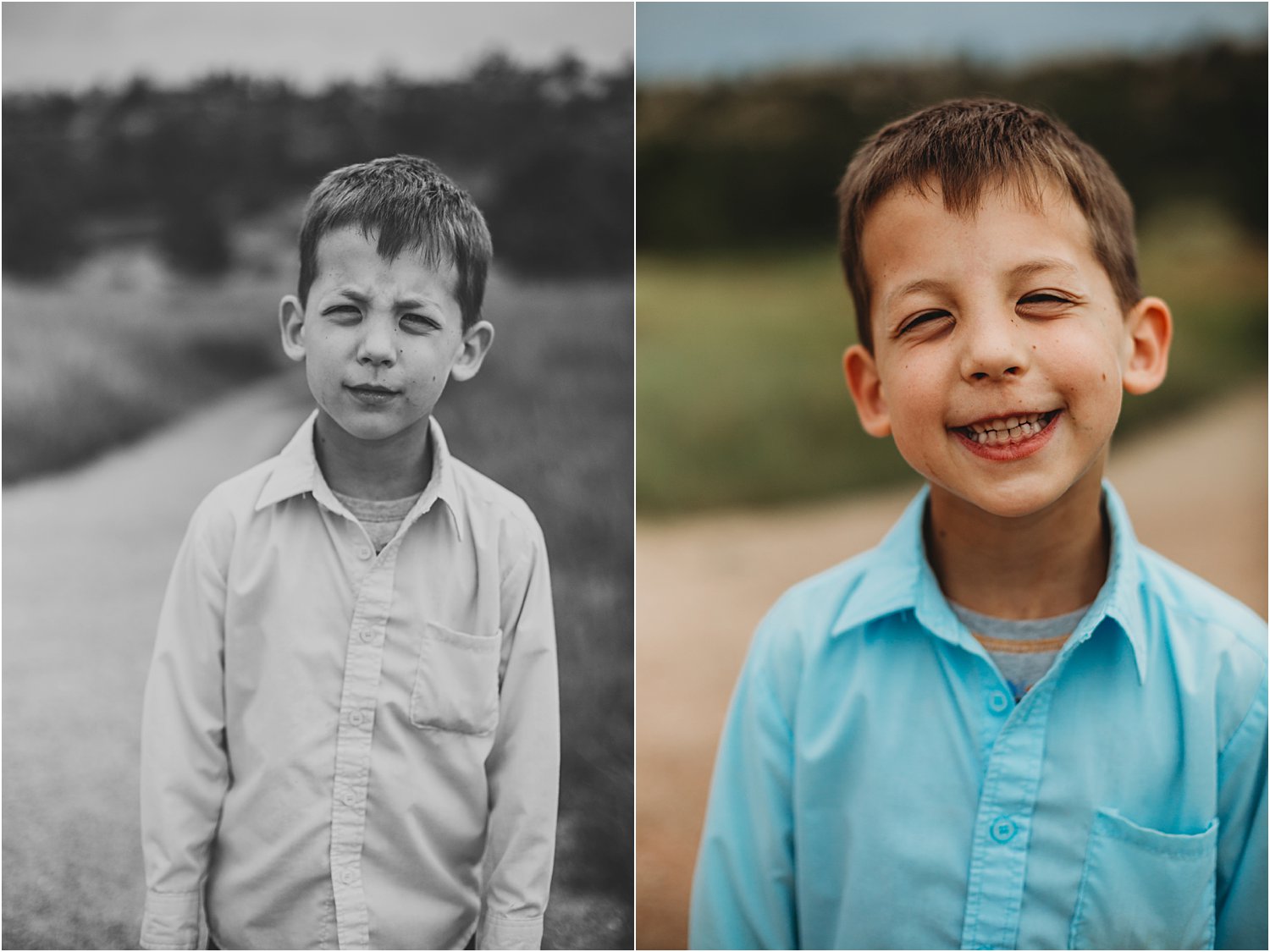 Close up of young boy smiling