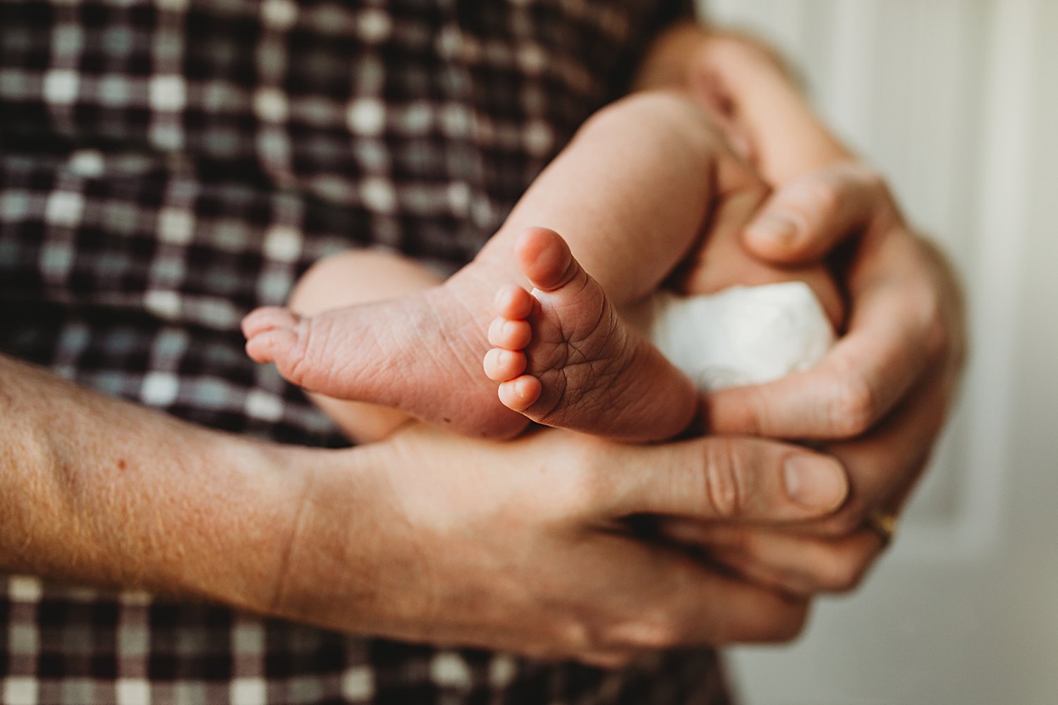 Detail photo of newborn baby's toes