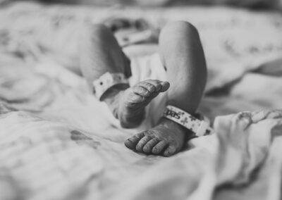 Newborn baby's feet