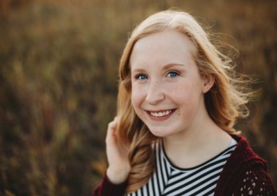 Portrait of high school senior girl