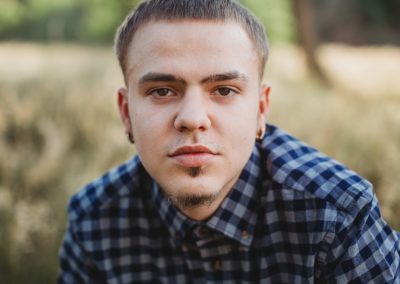 Portrait of high school senior boy