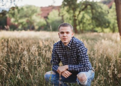 Portrait of high school senior boy